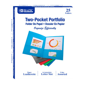 2-Pockets Portfolios Premium Assorted Color (25/Box)