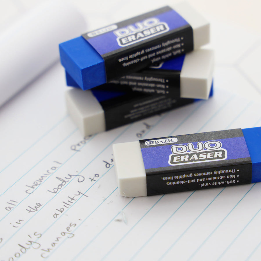 Block Two-Tone Eraser (4/Pack)