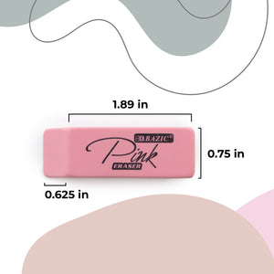 Pink Bevel Eraser (4/Pack)