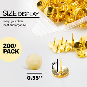 Thumb Tack Brass (Gold) (200/Pack)