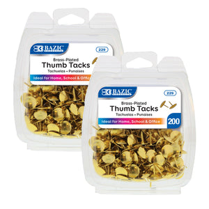 Thumb Tack Brass (Gold) (200/Pack)