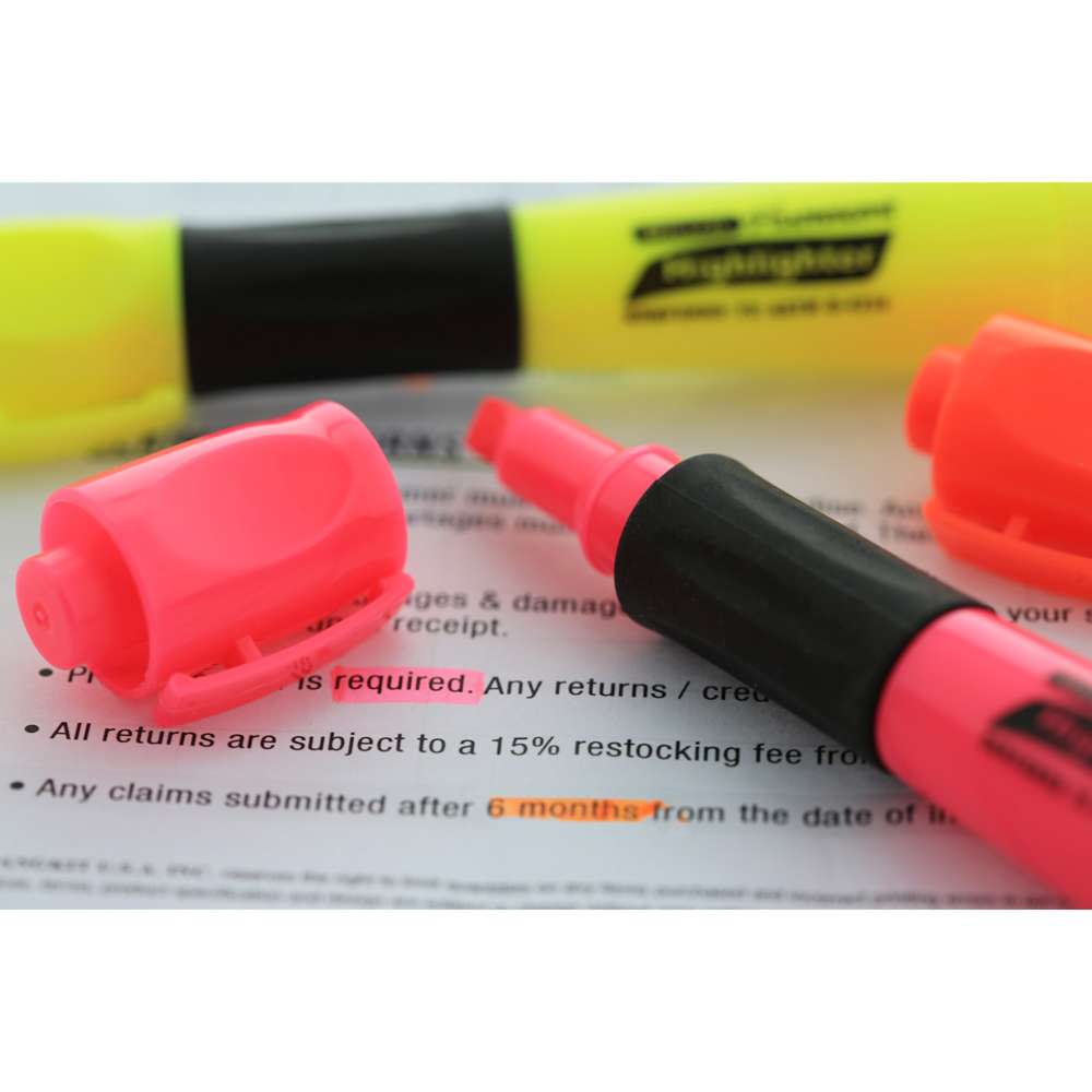Pen-Style Highlighters, Assorted Colors, Pack Of 6 Highlighters