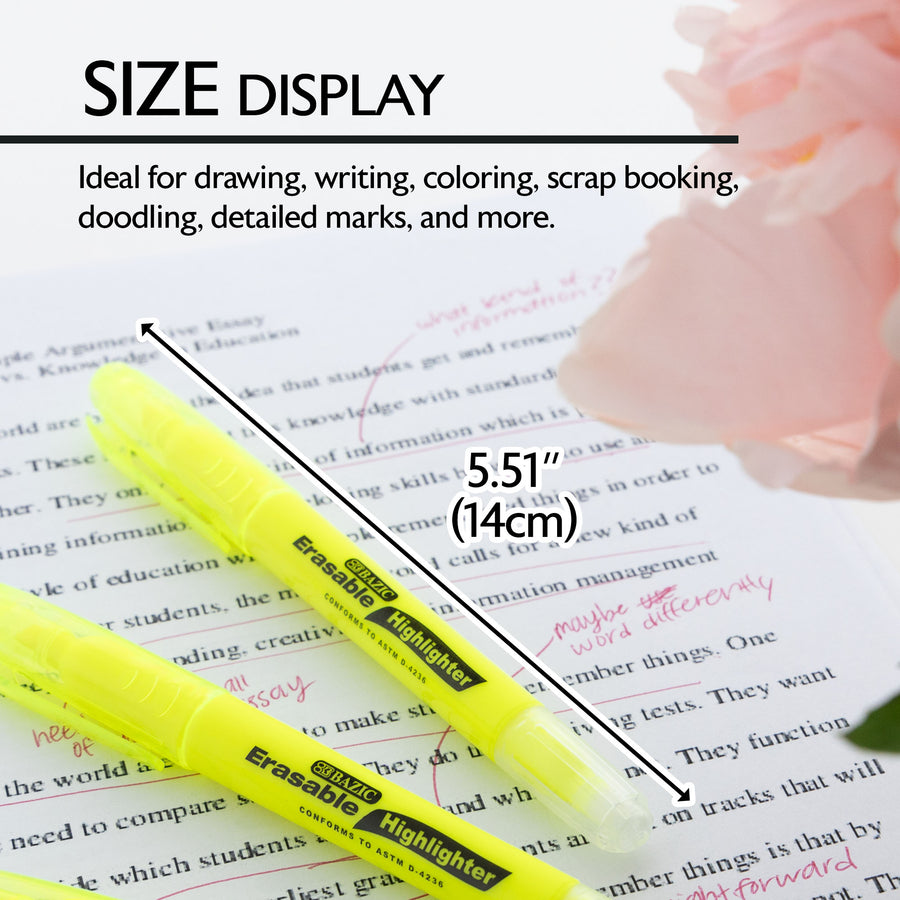 Erasable Highlighter Yellow (3/Pack)