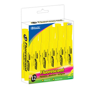 Desk Style (Pack) Fluorescent Highlighters Yellow (12/Pack)