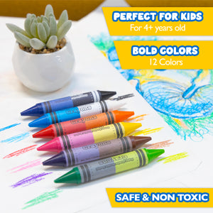 Double-Ended Super Jumbo Crayons Premium 12 Color