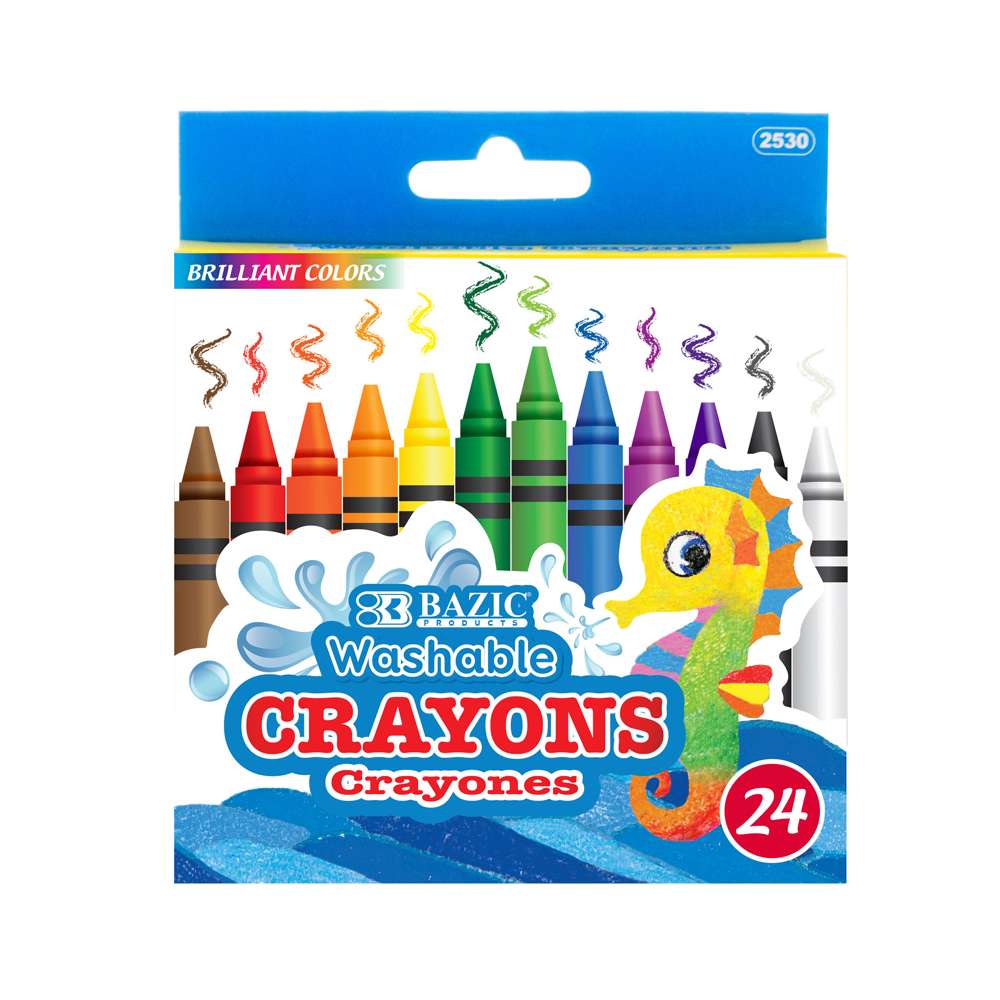 Crayola Washable Large Size Crayons in Assorted Colors, 8 Count