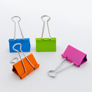 Large 2" (51mm) Assorted Color Binder Clip (4/Pack)