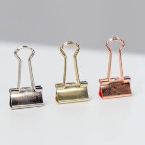 Small 3/4" (19mm) Assorted Color Metallic Binder Clip (16/Pack)