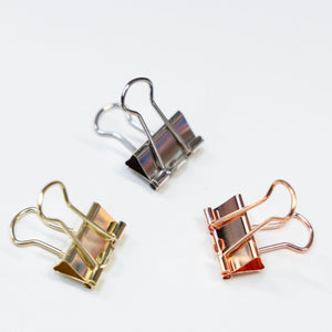 Small 3/4" (19mm) Assorted Color Metallic Binder Clip (16/Pack)