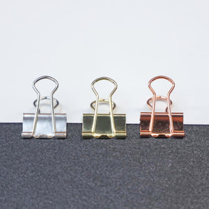 Small 3/4" (19mm) Assorted Color Metallic Binder Clip (16/Pack)