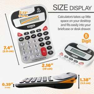 Desktop Calculator 8-Digit Silver w/ Tone