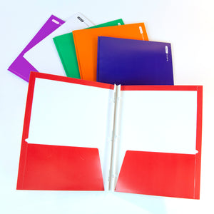 2-Pockets Portfolios 3-Prong Fastener - Laminated Glossy