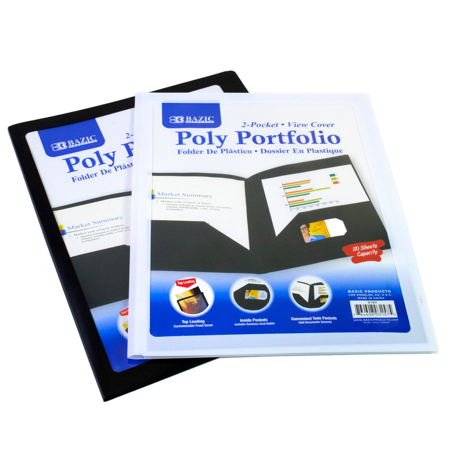 Poly Portfolio View Cover w/ 2-Pocket