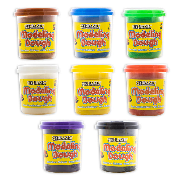 BAZIC Modeling Dough 8 Primary Colors 7.76 Oz. - Bazicstore