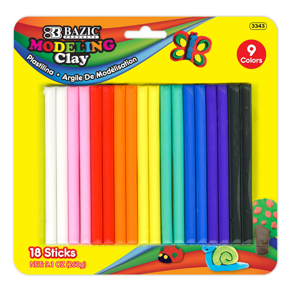 Modeling Clay Sticks 9 Color 260g