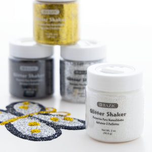 Glitter Shaker 56.6g / 2 Oz. Gold and Monochrome Color
