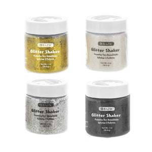 Glitter Shaker 56.6g / 2 Oz. Gold and Monochrome Color