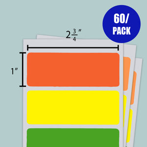 Fluorescent Multipurpose Label 2 3/4" X 1" (60/Pack)