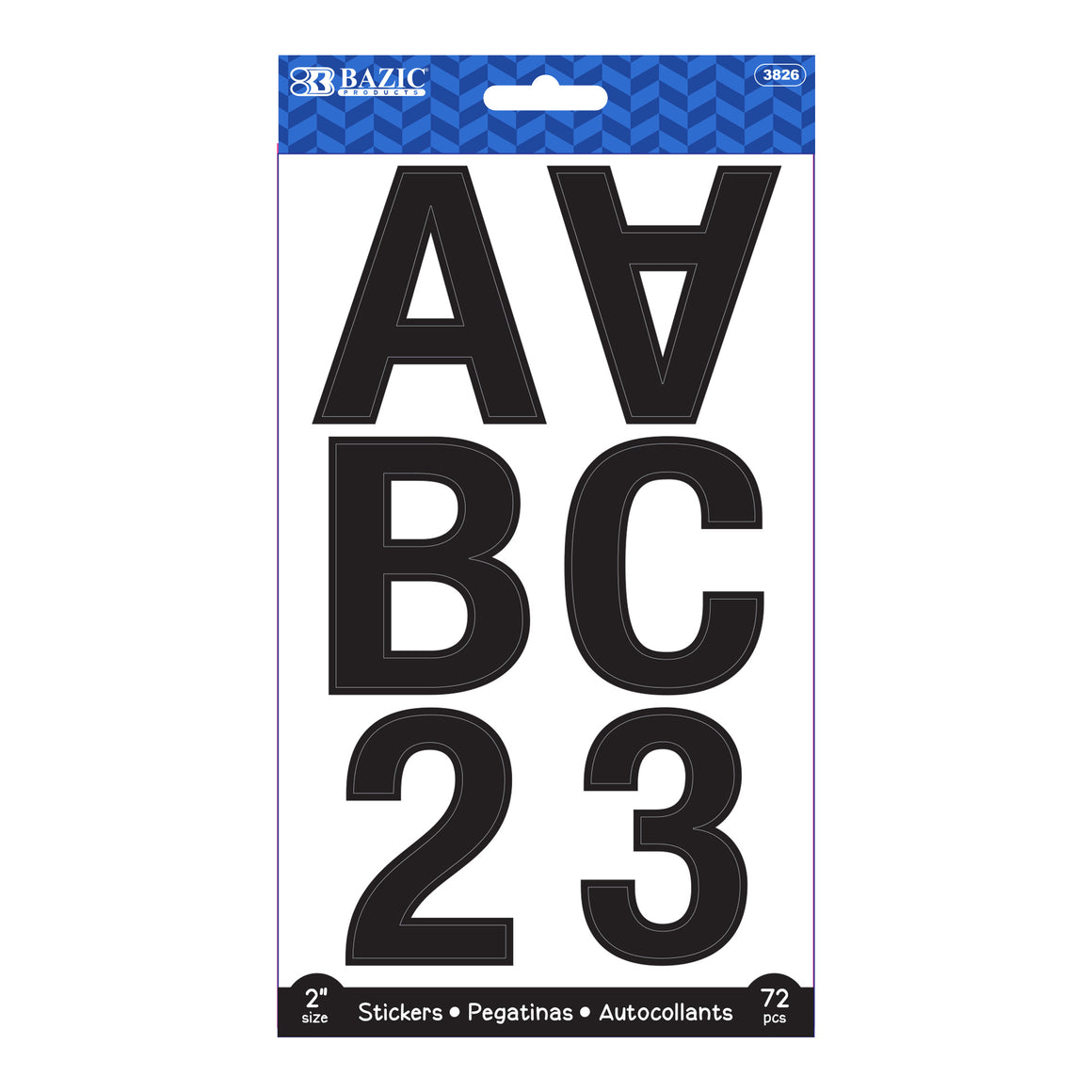 Alphabet & Number 2" Black Color (10 SHEETS)