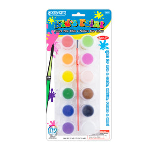 Kid's Paint w/ Brush 12 Color 0.17 FL OZ (5 mL)