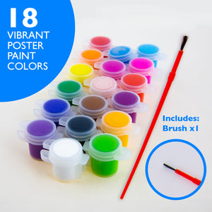 Kid's Paint w/ Brush 18 Color 0.17 FL OZ (5 mL)