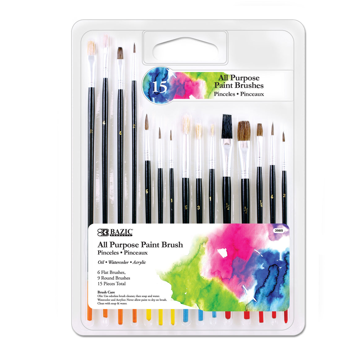 Paint Brush All Purpose (15/Pack)