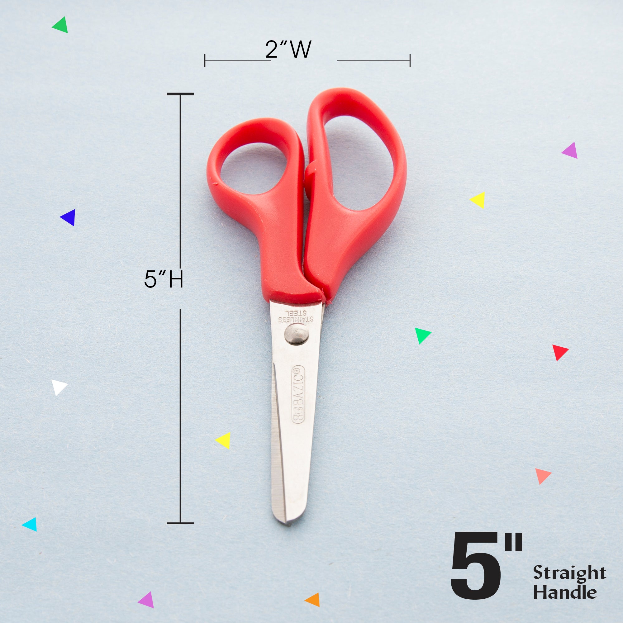 School Smart Blunt Tip Scissors, 6-1/4 Inches, Pack of 12