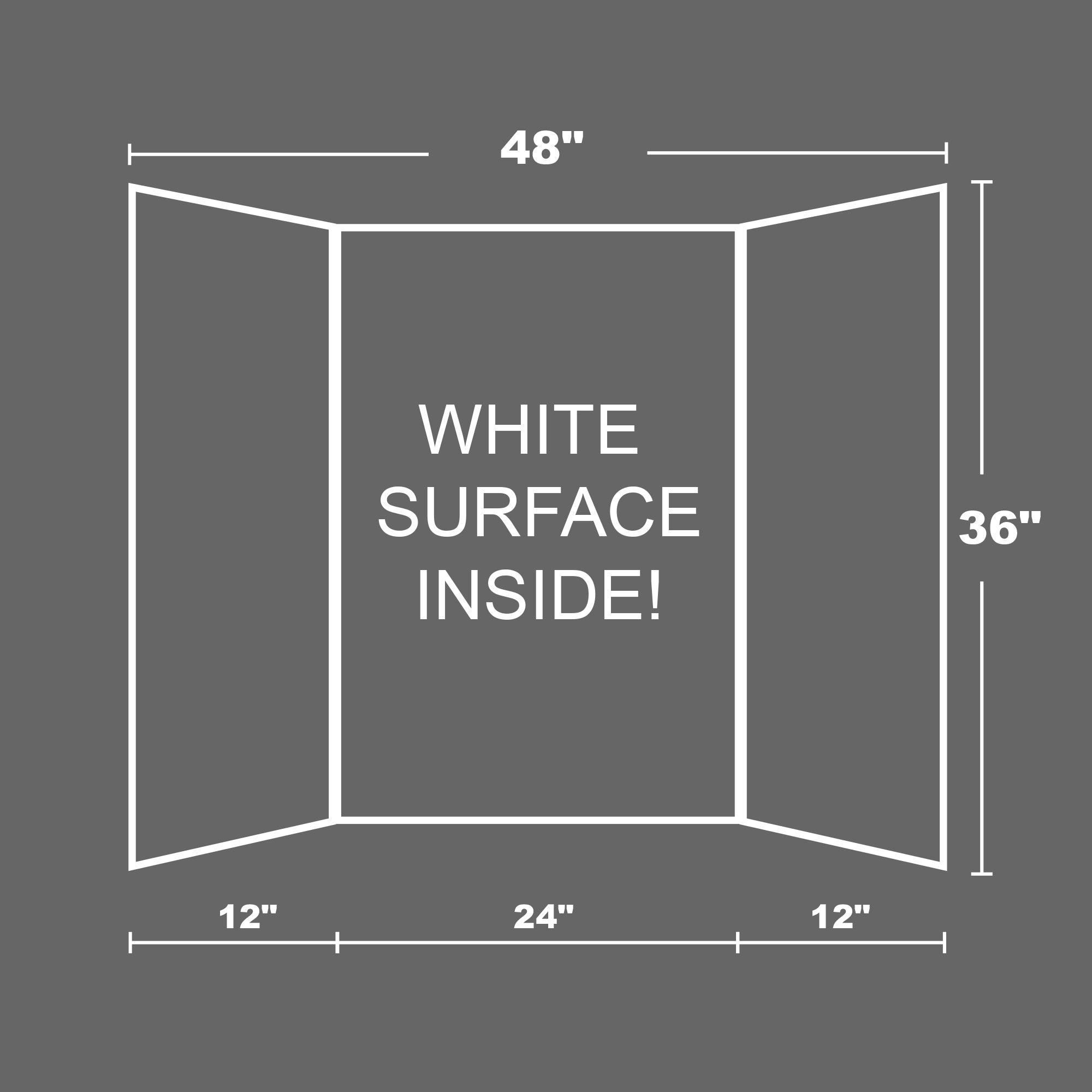 12 Pack: Corrugated Tri-Fold Display Board, 36 x 48