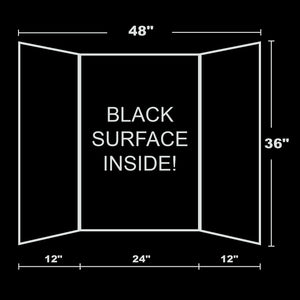 Tri-Fold Corrugated Presentation Board - Black 36" X 48"