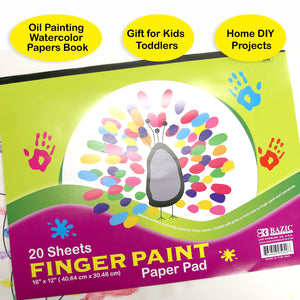 Finger Paint Paper Pad, 16"X 12"(20 Ct.)