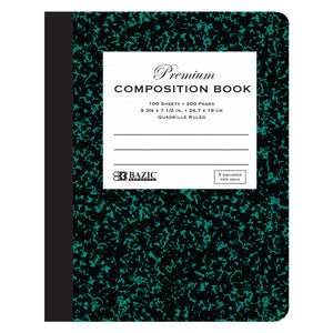 Composition Book 5-1" Quad-Ruled Premium Marble 100 Ct.