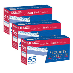 #6 3/4 Self-Seal Security Envelope (55/Pack)