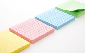 Lined Stick On Notes 3" X 3" 40 Ct. (3/Pack)