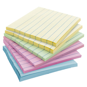 Lined Stick On Notes 3" X 3" 40 Ct. (3/Pack)