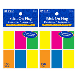 Flags Neon Color 1" X 1.7" 25 Ct. (6/Pack)