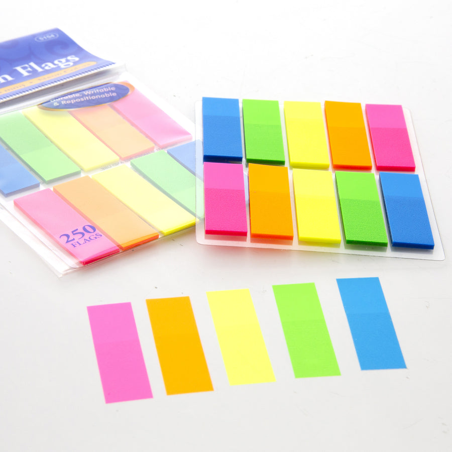 Flags Neon Color Coding 0.5" X 1.7" 25 Ct. (10/Pack)