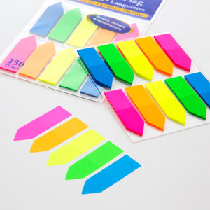 Flags Neon Color Arrow 0.5" X 1.7" 25 Ct. (10/Pack)