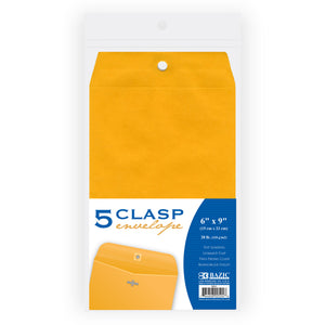 Clasp Envelope 6" X 9" (5/Pack)