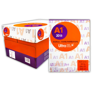 A1 ULTRA 8.5" X 11" White Copy Paper (500 Sheets/Ream)