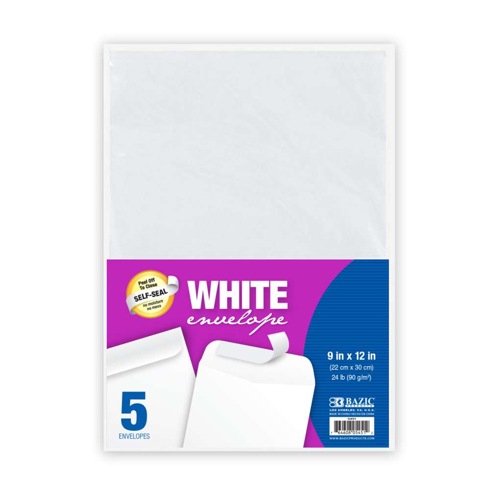ValBox 9x12 Self Seal Catalog Envelopes 250 Packs White