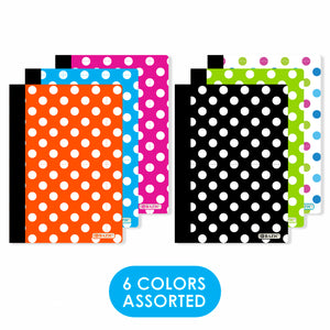 Composition Book Poly Cover Polka Dot 5" x 7" 80 Ct.