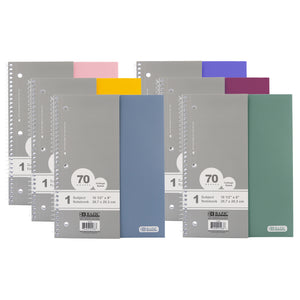 Notebook Spiral C/R 1-Subject Morandi Poly Cover 70 Ct.