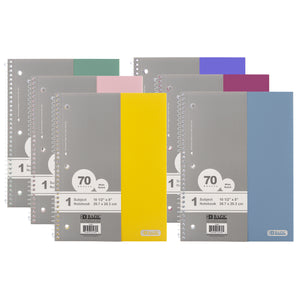 Notebook Spiral W/R 1-Subject Morandi Poly Cover 70 Ct.