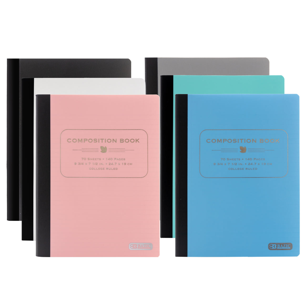 Composition Book C/R Pastel Poly Cover 70 Ct.