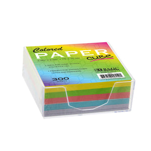 75mm X 75mm 300 Ct. Color Paper Cube w/ Tray