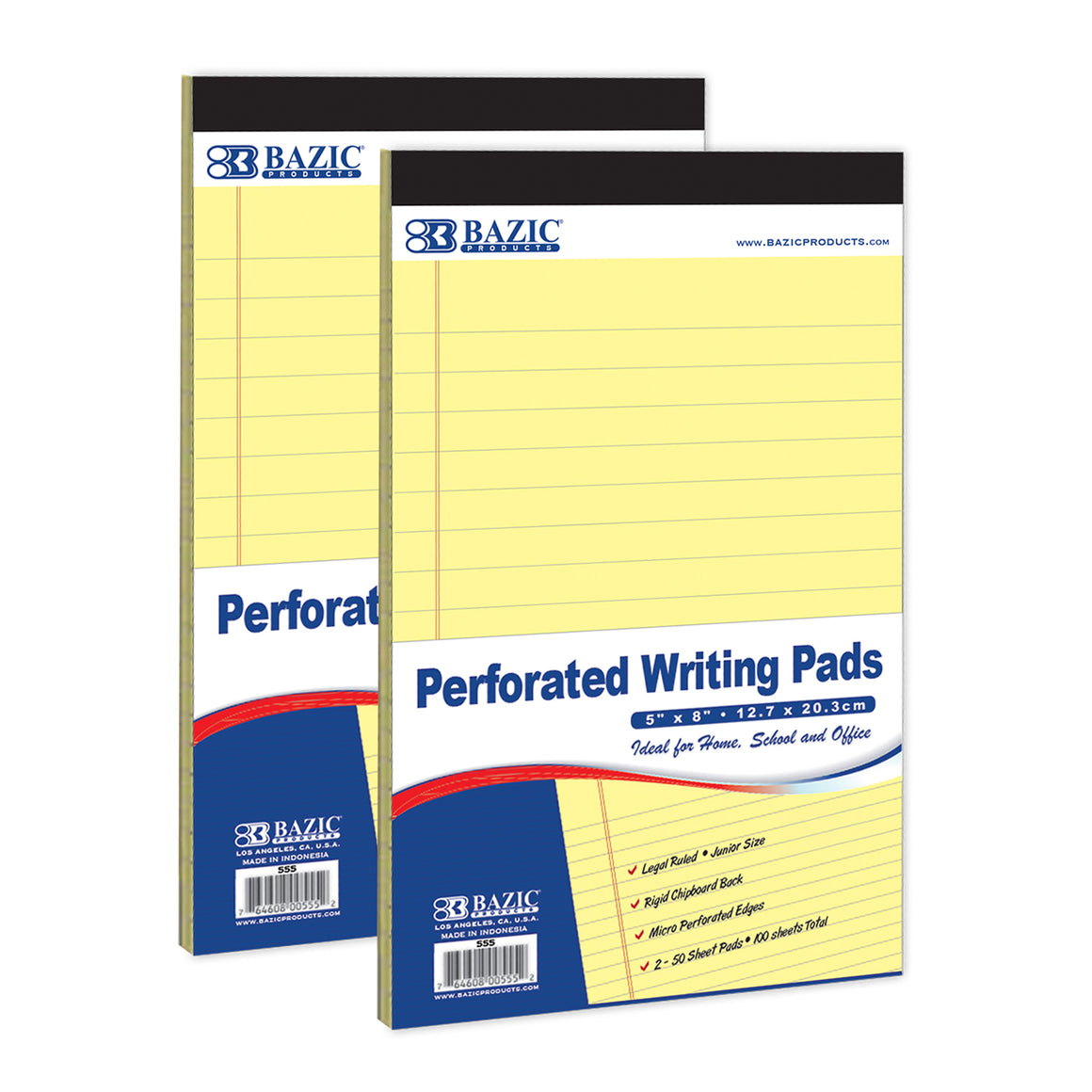 Canary Jr. Perforated Writing Pad 5" X 8" 50 Ct.(2/Pack)