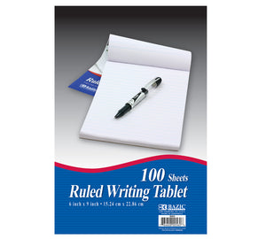 Writing Tablet Ruled 6" X 9" 100 Ct.