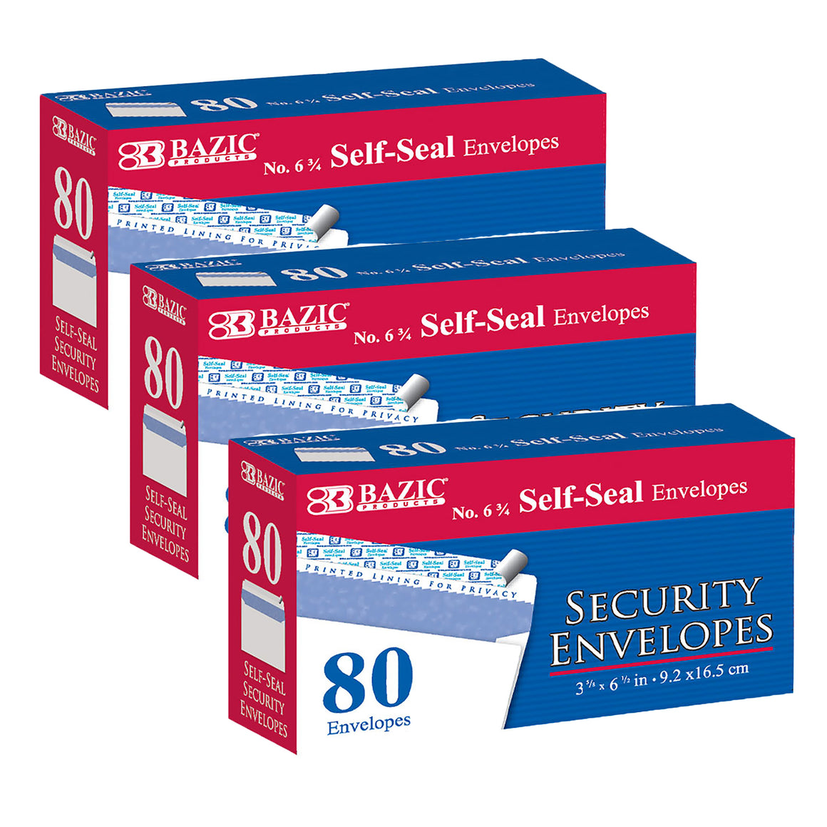 #6 3/4 Self-Seal Security Envelope (80/Pack)