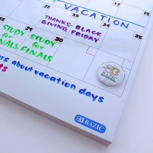 CUBIX Magnetic Dry Erase Calendar Tile 14" x 14"