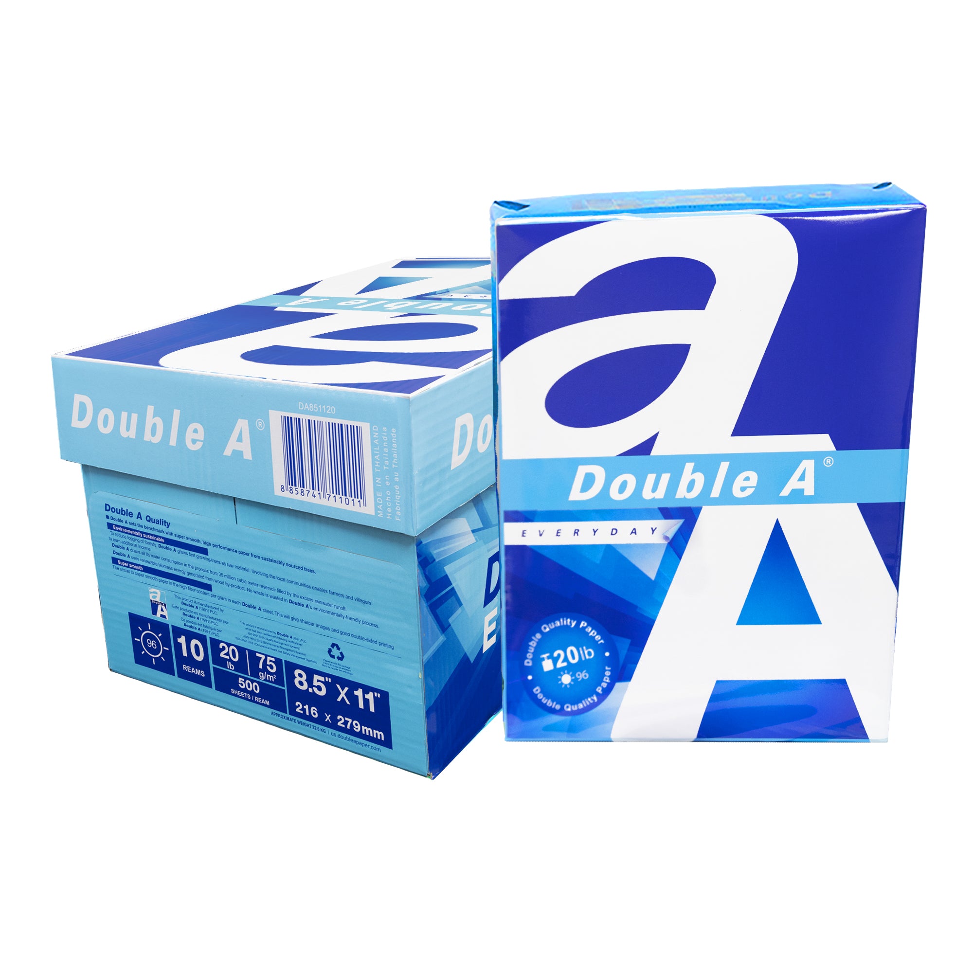 Double A Everyday Multi Use Printer Copier Paper Letter Size 8 12